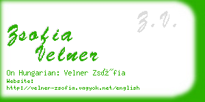 zsofia velner business card